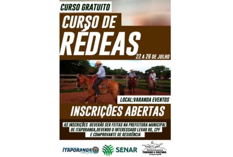 Prefeitura de Itaporanga promove curso de “Rédeas” para população 