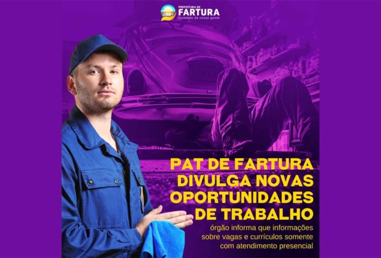 PAT divulga novas oportunidades de trabalho 