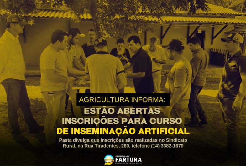 Vagas limitadas: Estão abertas inscrições para curso de inseminação artificial