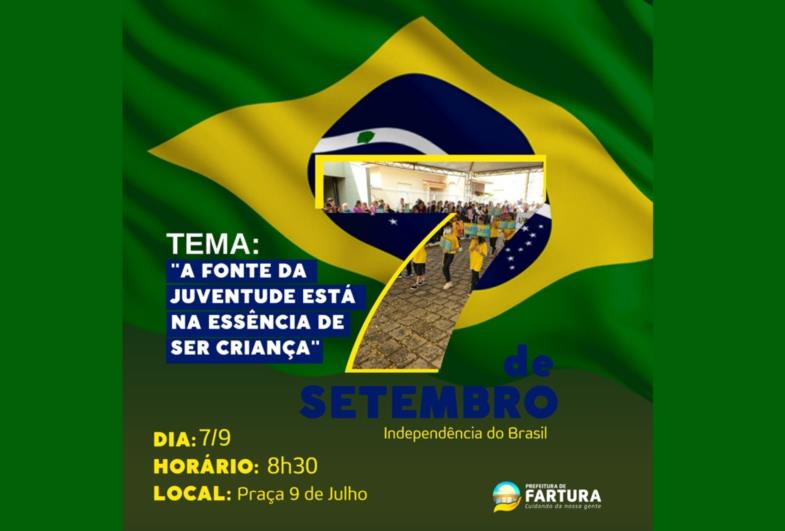 Ato Cívico de 7 de Setembro promete emoção e patriotismo em Fartura