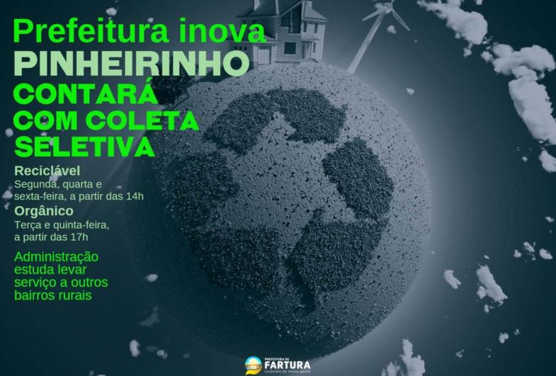 Prefeitura inova: Pinheirinho contará com coleta seletiva