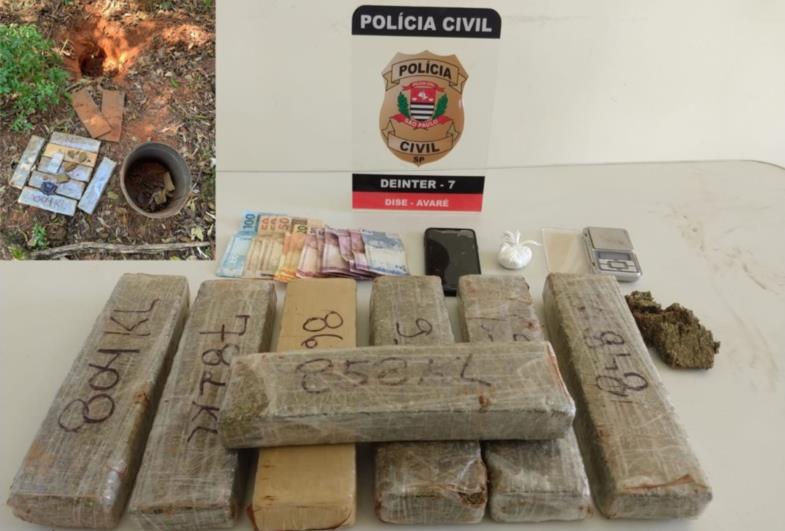 Preso por tráfico, homem escondia mais de 6 quilos de maconha em área rural em Avaré