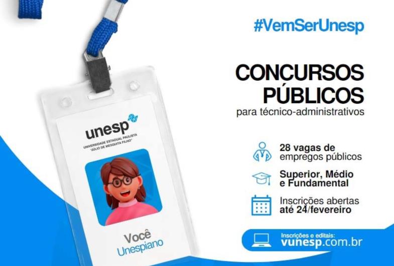 Vagas em Botucatu: Unesp abre concursos para empregos públicos