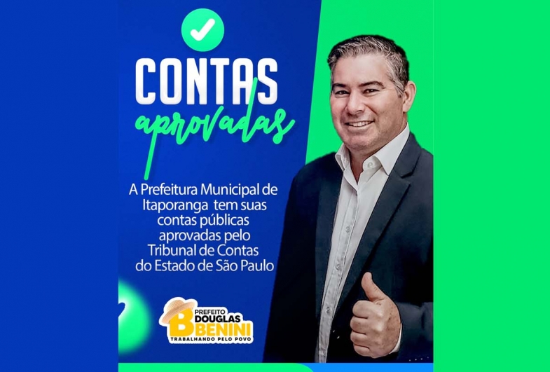 Tribunal aprova contas de Douglas Benini na Prefeitura de Itaporanga