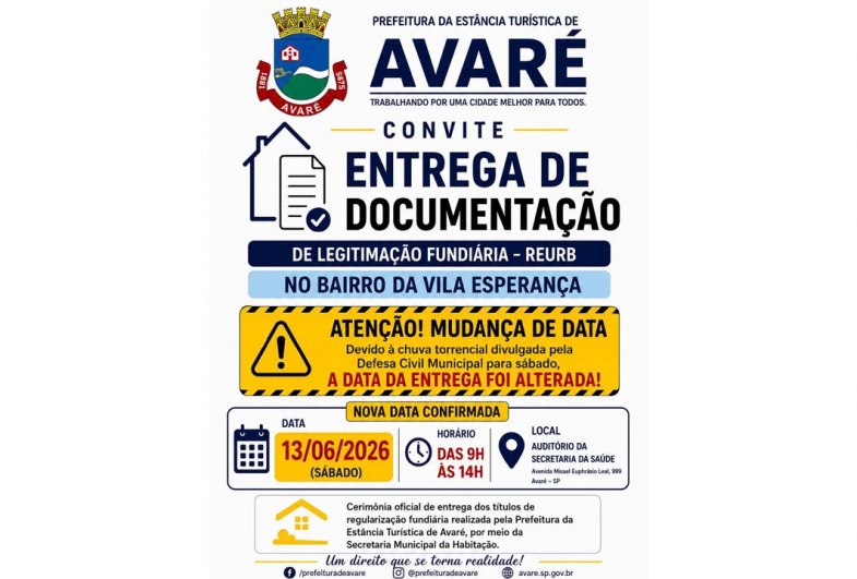 Entrega de documentação da Vila Esperança tem nova data após alerta da Defesa Civil