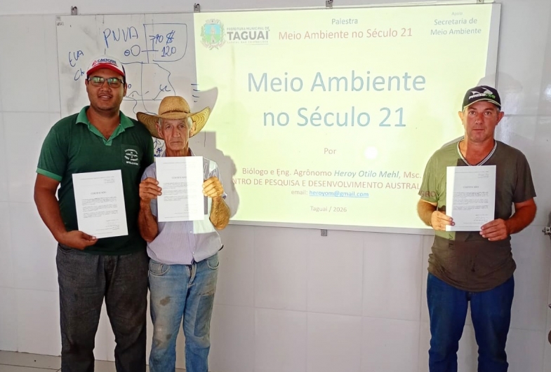 Servidores que participaram da capacitação em Taguaí