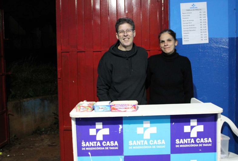 Equipe da Santa Casa em apoio ao evento esportivo