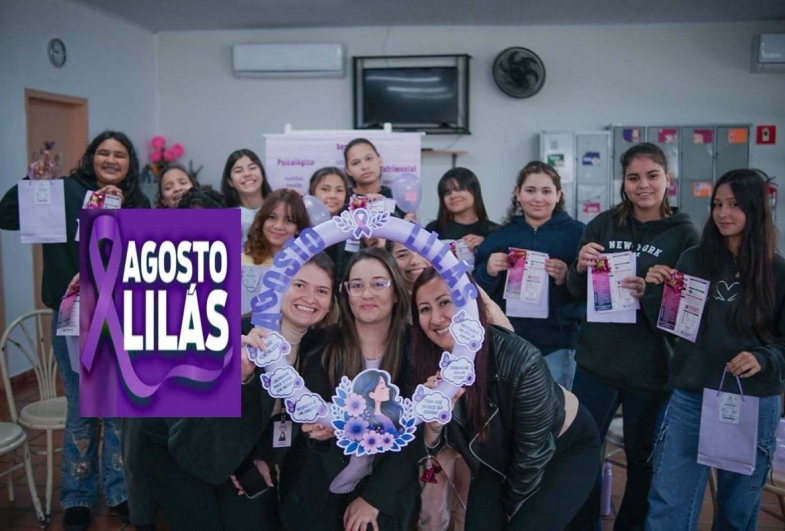 Agosto Lilás leva ação de conscientização ao Gama em Fartura