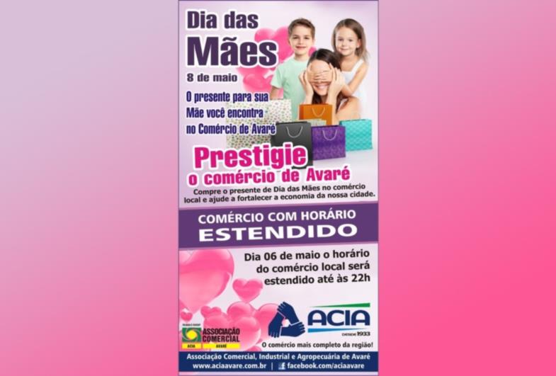 Comércio de Avaré funciona até ás 22h na sexta-feira, 6 de maio