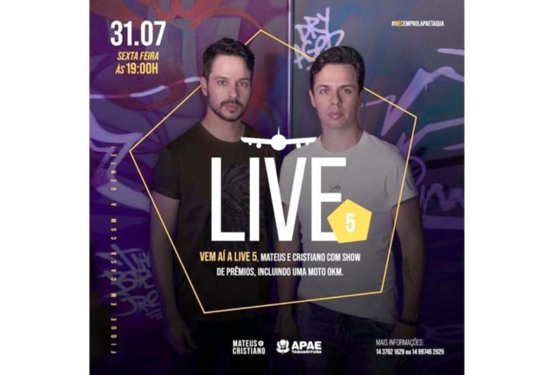 DUPLA MATEUS E CRISTIANO FAZ LIVE EM PROL APAE DE TAQUARITUBA