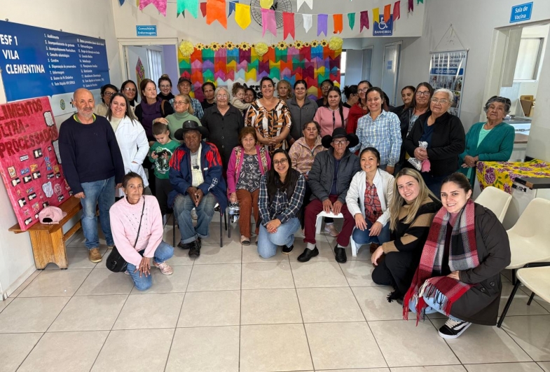 ESF Vila Clementina de Taguaí realiza evento junino para grupo de prevenção de hipertensão e diabetes