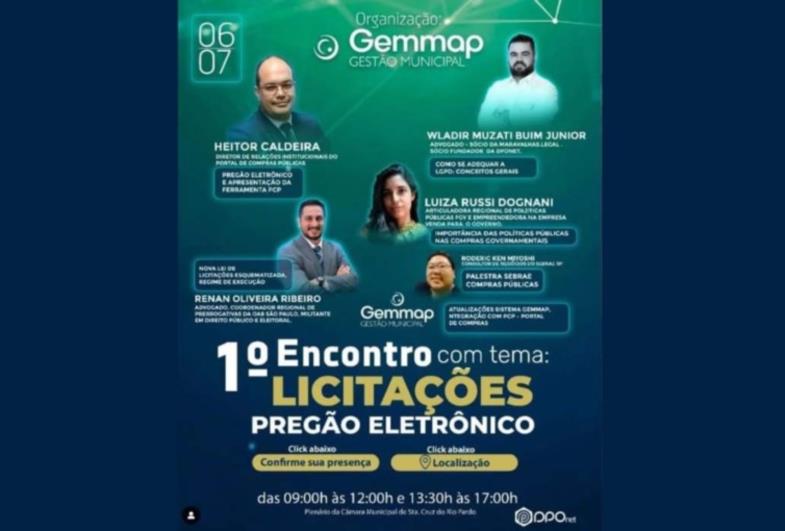 Participe do 1º Encontro “Licitações – Pregão Eletrônico” em Santa Cruz do Rio Pardo