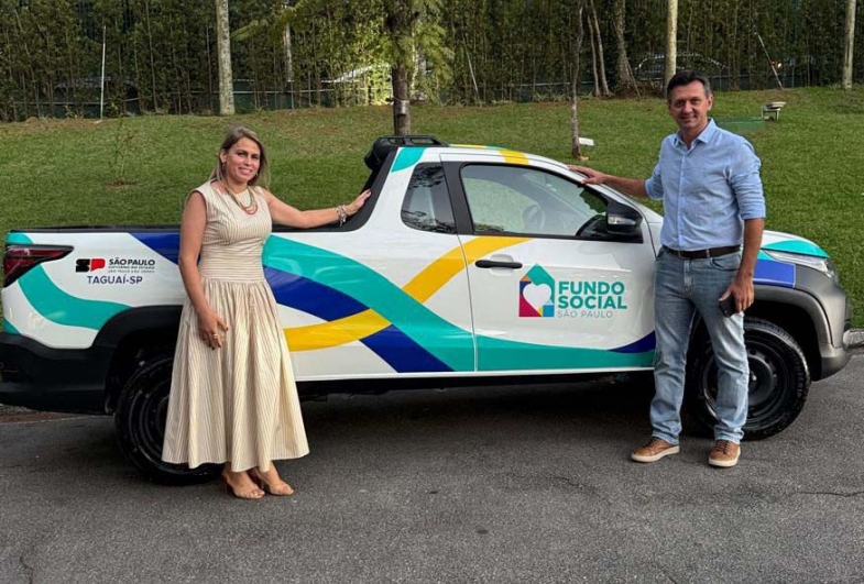 Fundo Social de Taguaí recebe nova picape para reforçar atendimento à população