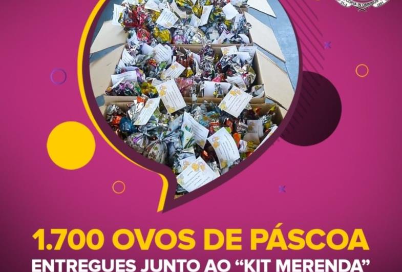 Educação entrega 1.700 Ovos de Páscoa para alunos da rede municipal