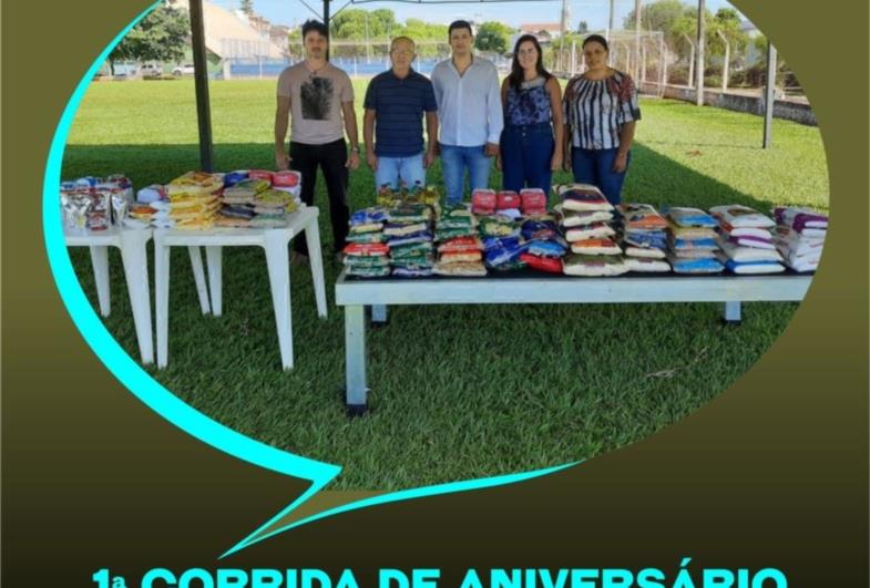 1ª Corrida de Aniversário de Fartura arrecada 160 Kg de alimentos não perecíveis