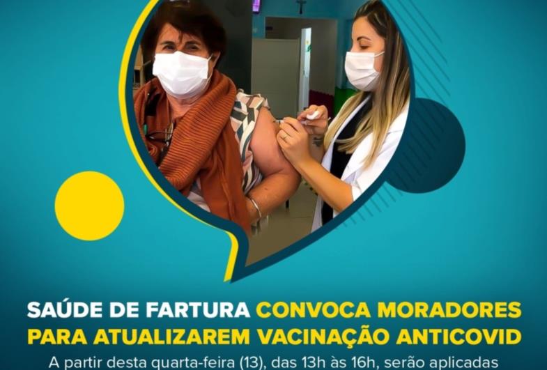 Saúde de Fartura convoca moradores para atualizarem vacinação antiCovid