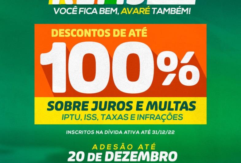 REFIS 2023 concede desconto de até 100% sobre multas e juros