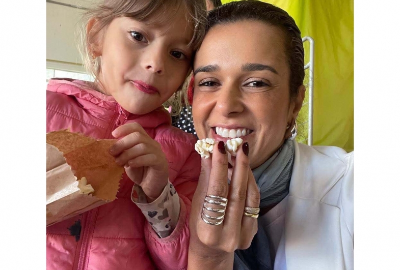 Um dos diversos pratos feito com o milho, que as crianças provaram