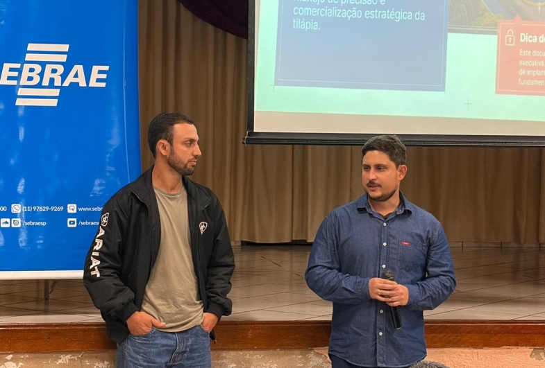 Secretário de Agricultura Otavio e Luis Guilherme  Pereira da Silva, consultor do Sebrae