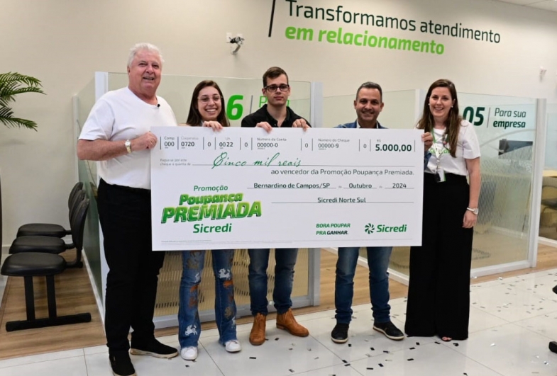 Sicredi Norte Sul tem mais um ganhador da Poupança Premiada