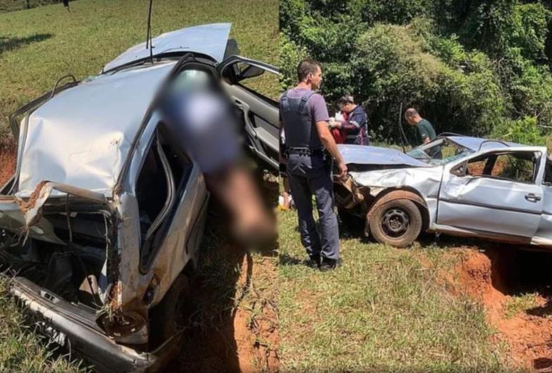 Homem fica gravemente ferido após capotar veículo em Barão de Antonina