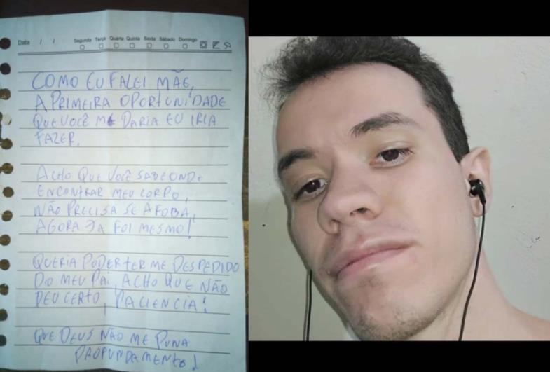 Homem desaparecido deixa carta de despedida a familiares