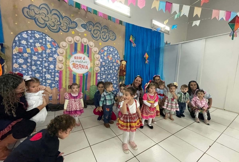 A quadrilha ganhou vida com a energia contagiante dos nossos alunos