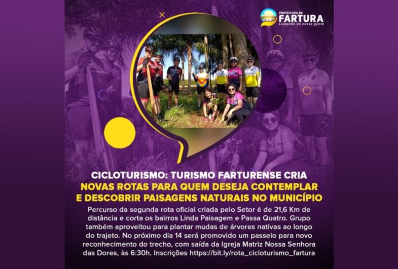 Cicloturismo: Turismo farturense cria novas rotas para quem deseja contemplar e descobrir paisagens naturais no município