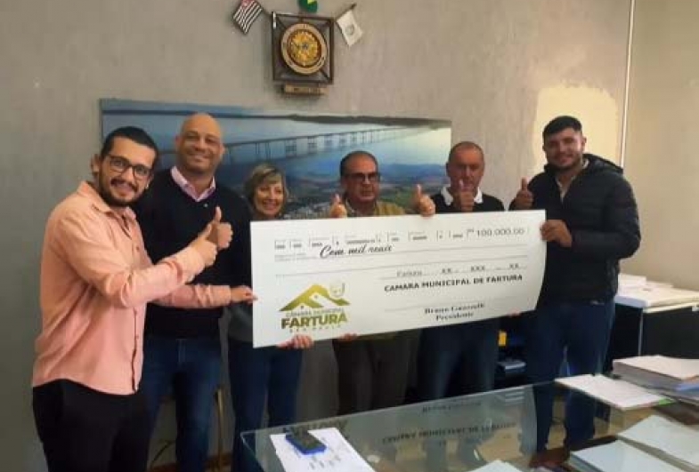 Prefeitura de Fartura recebe antecipação de R$ 100 mil do duodécimo da Câmara Municipal