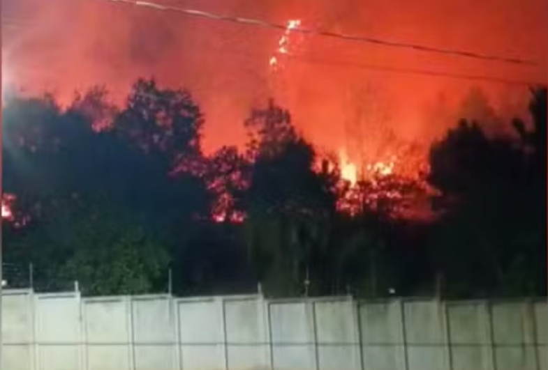 Incêndio atinge área de mato seco perto de condomínio em Itapeva