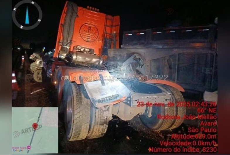 Duas pessoas morrem e uma fica ferida em batida de frente na SP-255 em Avaré