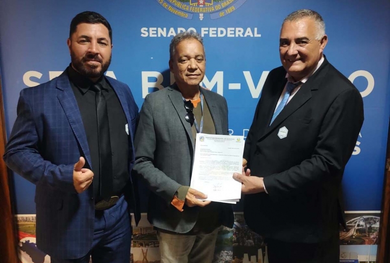 Chefe de Gabinete do Senador Marcos Pontes junto com João da Tapera e Gango