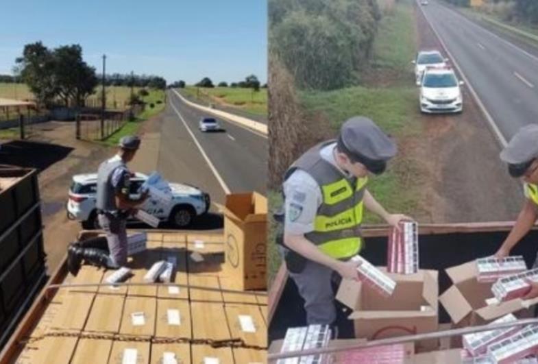 Polícia apreende cerca de 690 mil maços de cigarros contrabandeados em rodovias do centro-oeste paulista