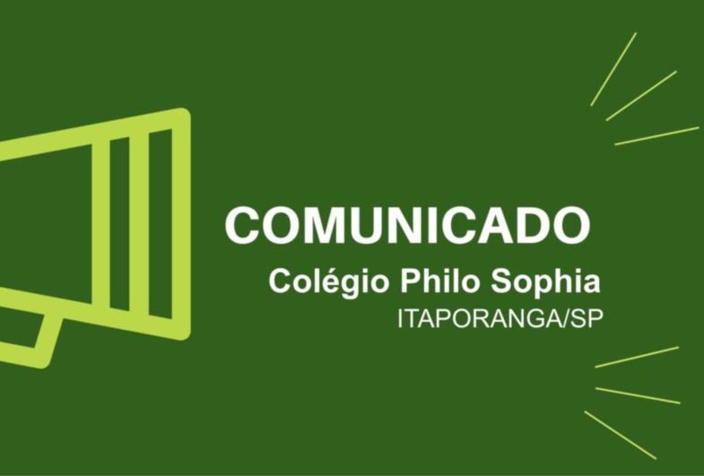 Comunicado: Colégio Philo Sophia de Itaporanga