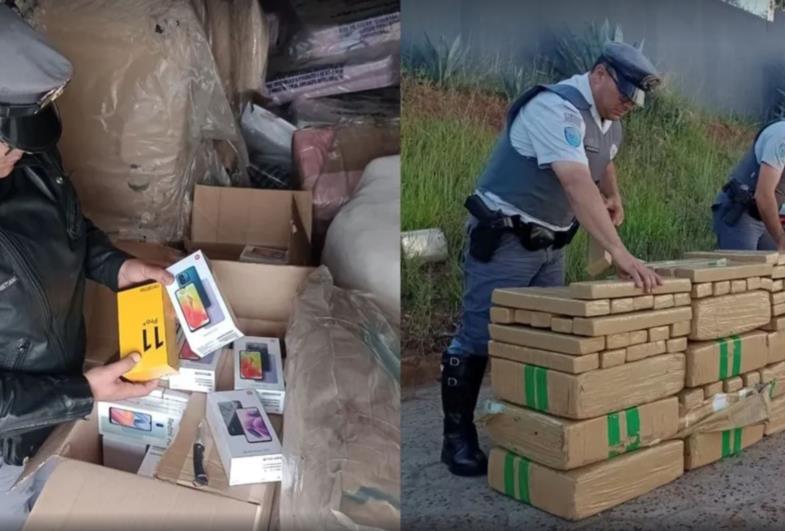 Polícia apreende carga de mais de 300kg de maconha e produtos eletrônicos sem nota fiscal em rodovia