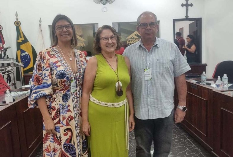 Regiane, Dra. Nielse e prefeito Marcão