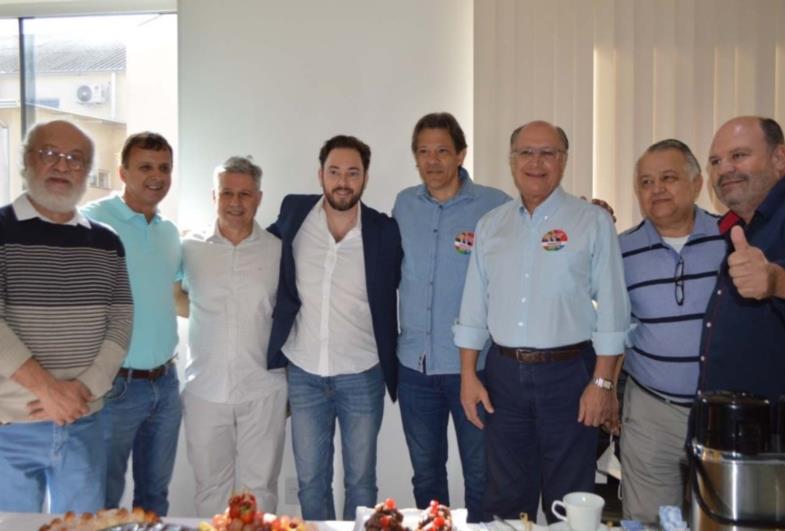 Fernando Haddad, Márcio França e Geraldo Alckmin visitam Avaré 