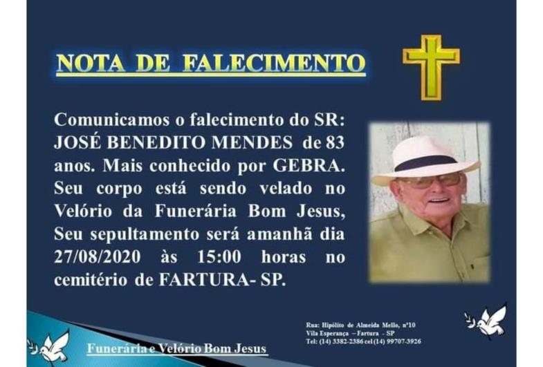 Gebra da garapa morre aos 83 anos de idade em Fartura