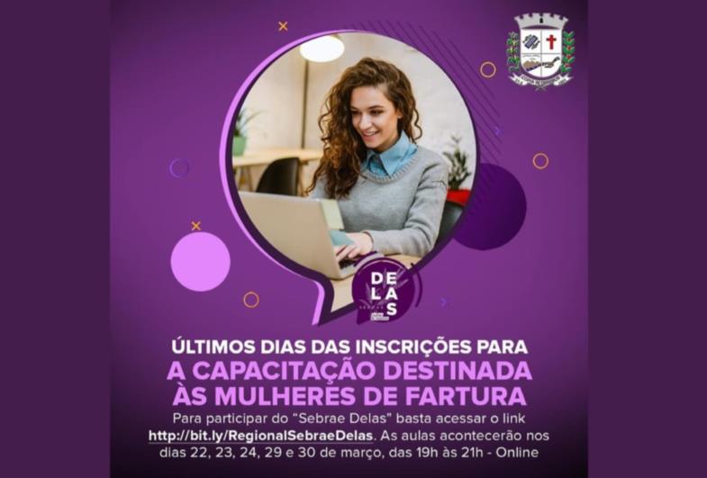 Fundo Social: Últimos dias das inscrições para a capacitação destinada às mulheres de Fartura