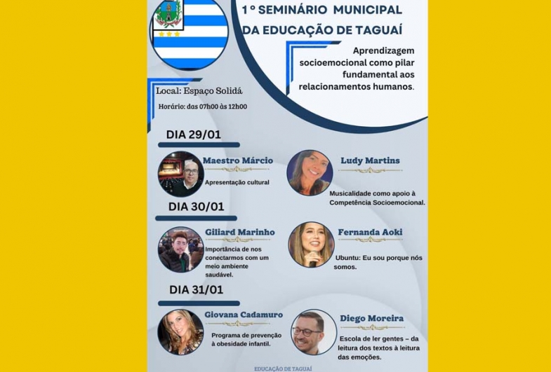 Prefeitura de Taguaí realiza 1º Seminário Municipal de Educação 