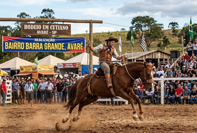 Bairro Barra Grande de Avaré terá rodeio em cutiano no domingo, dia 12