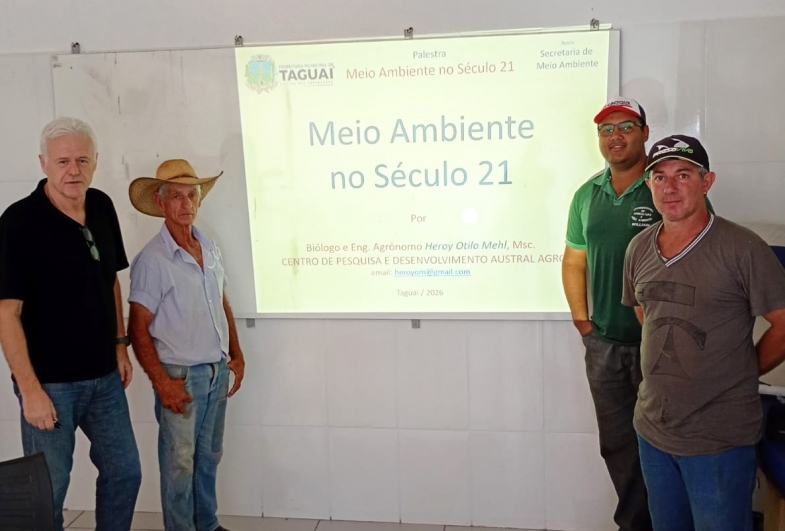 Servidores do Meio Ambiente de Taguaí participam de capacitação sobre preservação e poda