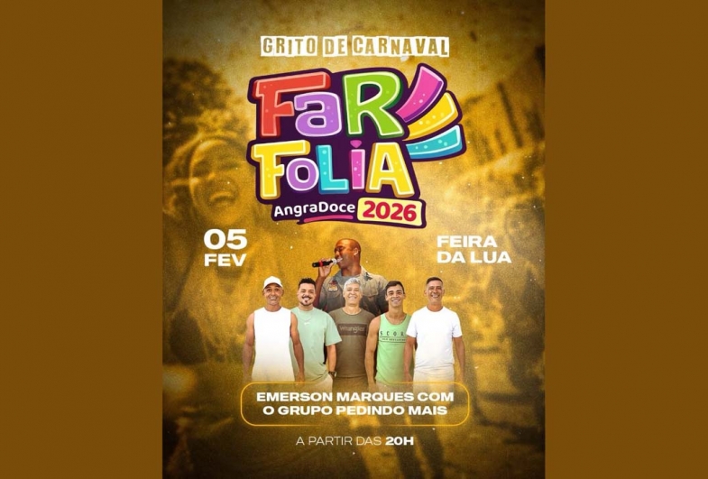 Grito de Carnaval – Far Folia 2026 acontece nesta quinta-feira em Fartura