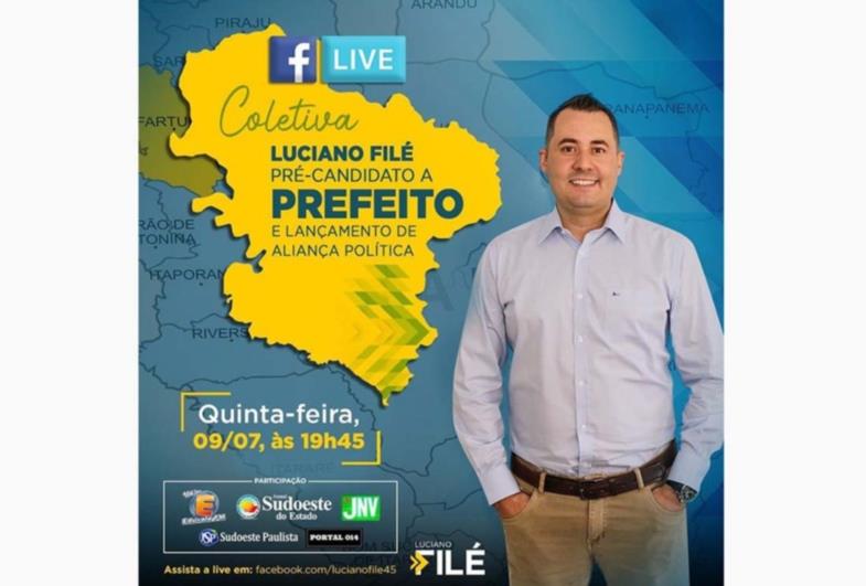 LUCIANO FILÉ VAI ANUNCIAR PRIMEIRA ALIANÇA POLÍTICA PARA ELEIÇÕES DE 2020