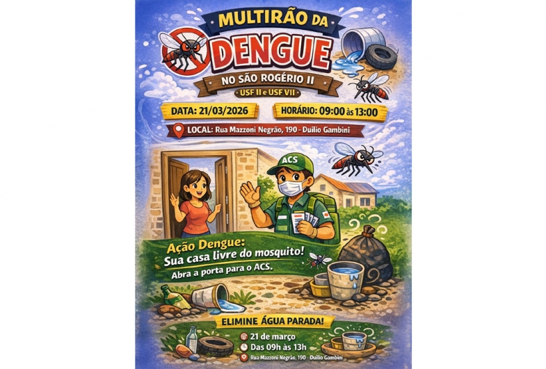 Mutirão contra a dengue mobiliza moradores de Avaré no bairro São Rogério II