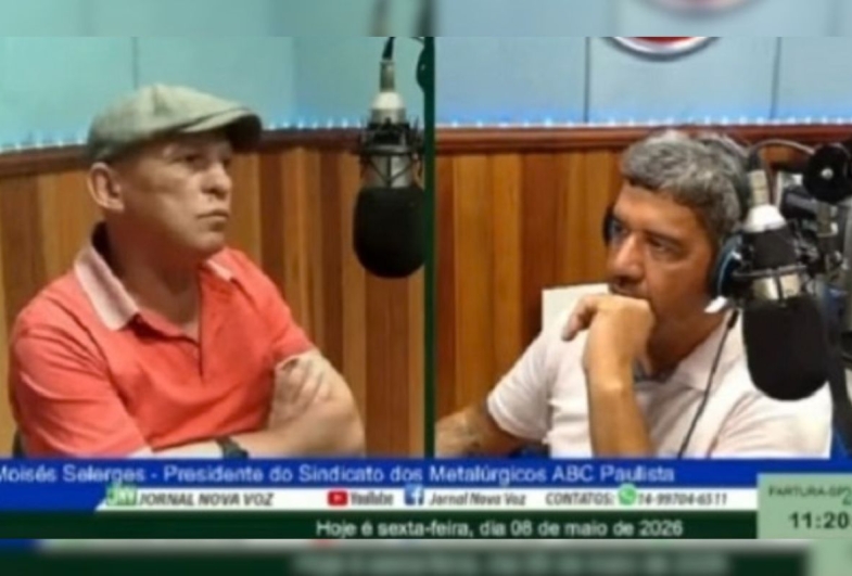Candidato Moisés Selerges esteve em Fartura e deu entrevista no Jornal Nova Voz