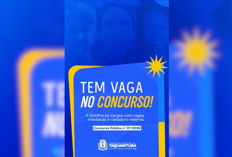 Prefeitura de Taquarituba abre inscrições para Concurso Público 01/2026