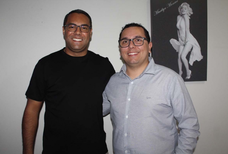 Os sócios Julilano e Rederson satisfeitos com o sucesso do Empreenda Mais