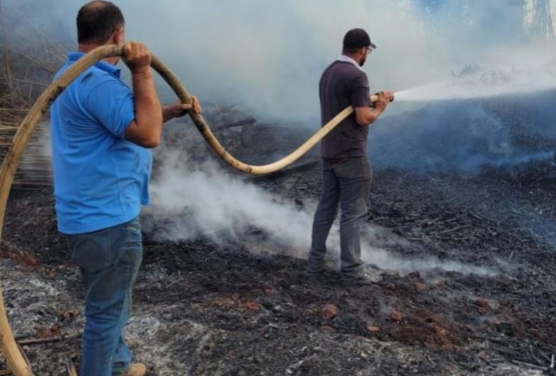 Incêndio de grandes proporções atinge área de cultivo em Taquarituba