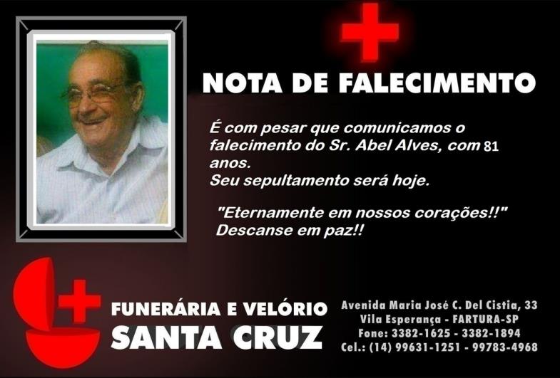 Morre seu Abel Alves aos 81 anos de idade